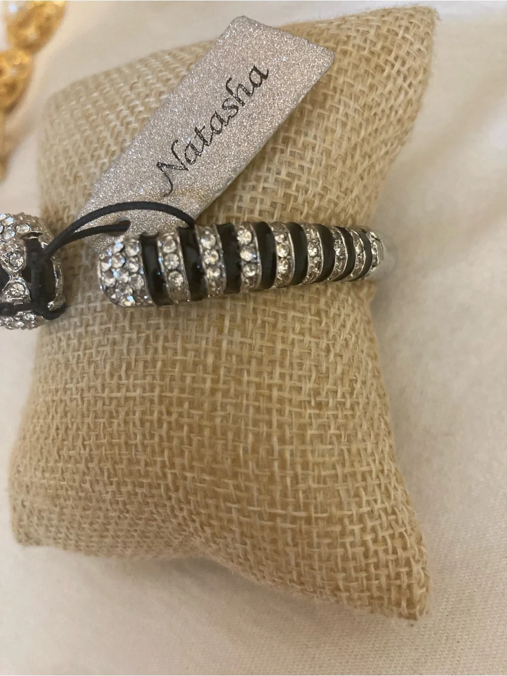 Natasha Cougar Panther Jeweled Cuff Bracelet